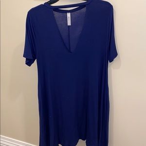 Royal blue casual day dress